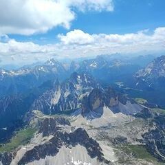 Flugwegposition um 11:52:07: Aufgenommen in der Nähe von 39030 Sexten, Autonome Provinz Bozen - Südtirol, Italien in 3688 Meter